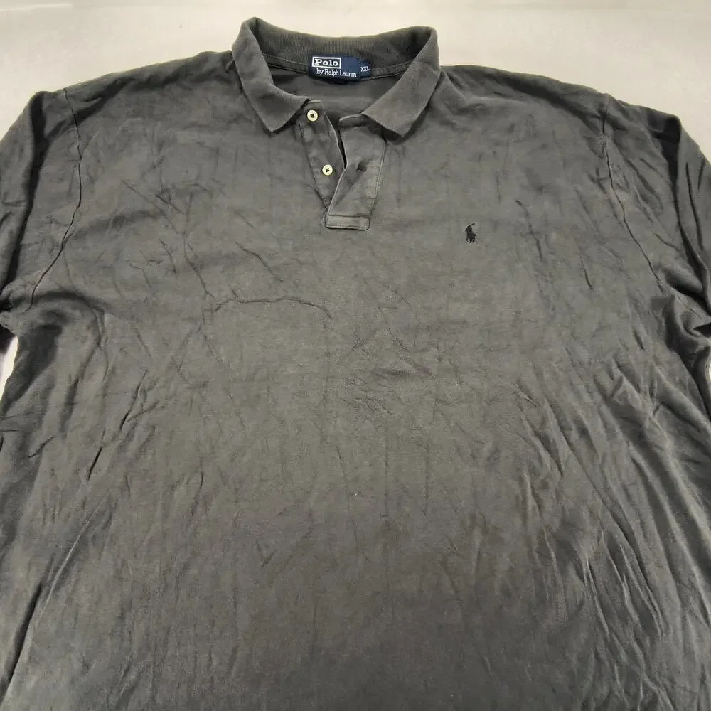Polo by Ralph Lauren Casual Long Sleeve Polo Shirt Mens Size 2XL Gray
